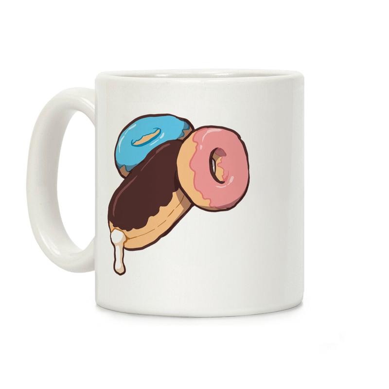 Naughty Donuts Coffee Mug, Graphic Tees, Funny Coffee Mug Gift