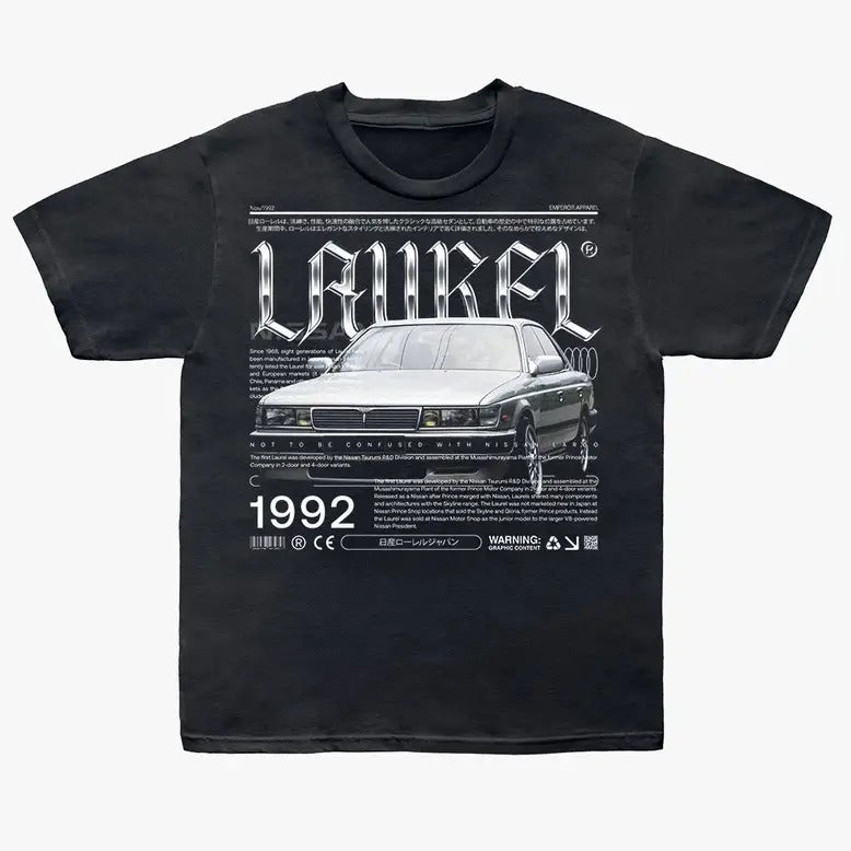 Nissan Laurel Retro JDM Tee - Classic Nissan Enthusiast Shirt , FOR UNISEX ,GIFT FOR HIM AND HER Menswear Top Underwear Tshirt