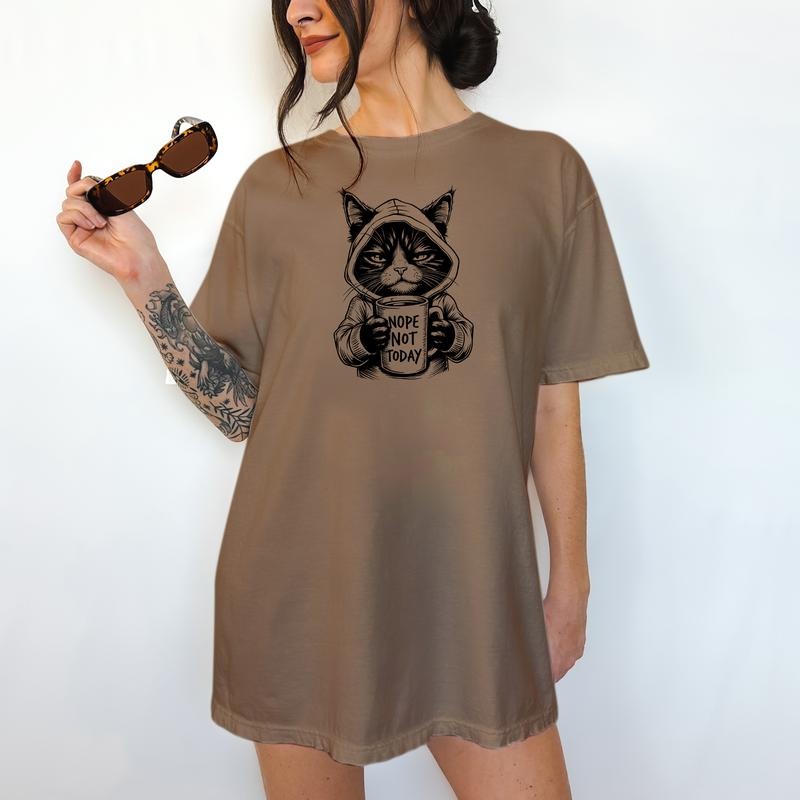 Nope, Not Today - T-Shirt, Unisex T-Shirt, Funny Tee, Comfortable Shirt, Dark Humor