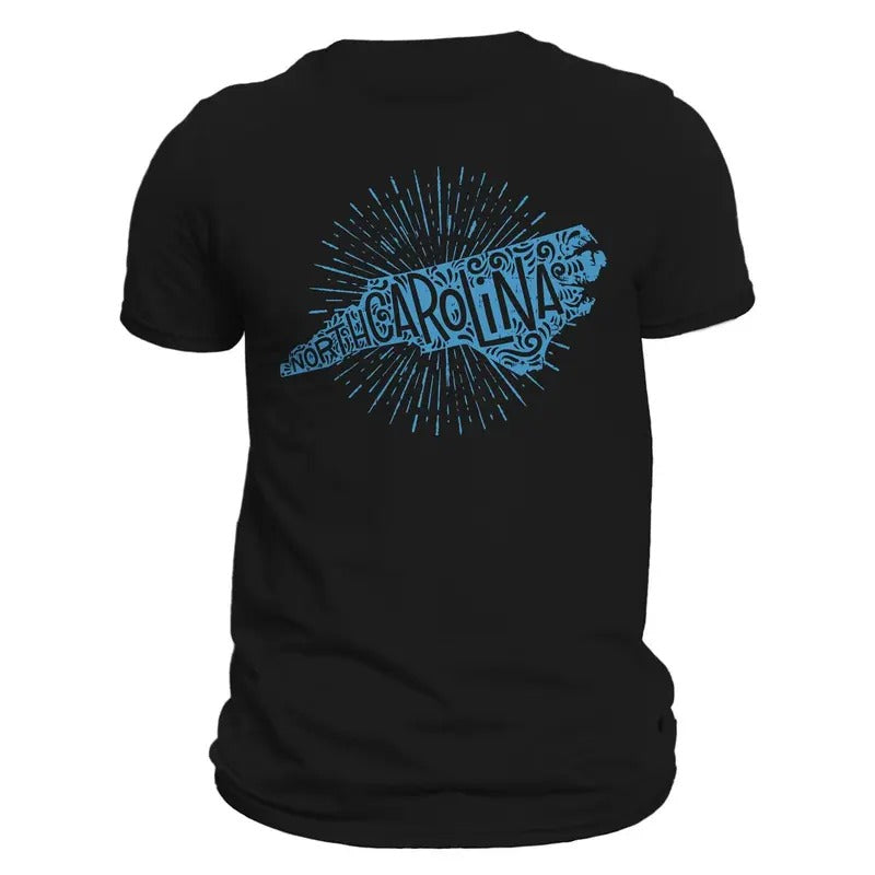 North Carolina State Men's T-Shirt Casual Crewneck Classic Cotton Tee with Graphic Design