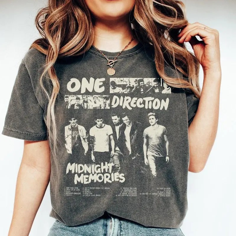 O.ne Dir.ection Pop Music Shirt, One Funny Direction Graphic Shirt, Retro Direction Music Album Shirt, 1D Gift For Men Women Tee