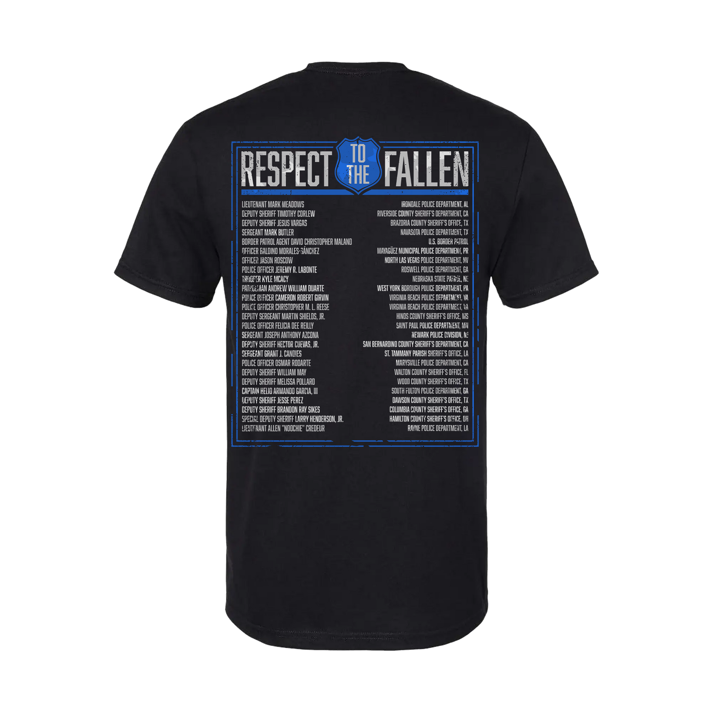 Back The Blue Police Commemorative T-Shirt - SIGNED