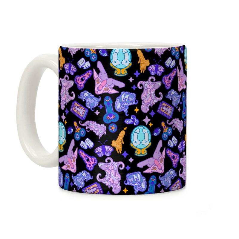 Occult Hidden Penis Pattern Coffee Mug, Graphic Tees, Funny Coffee Mug Gift