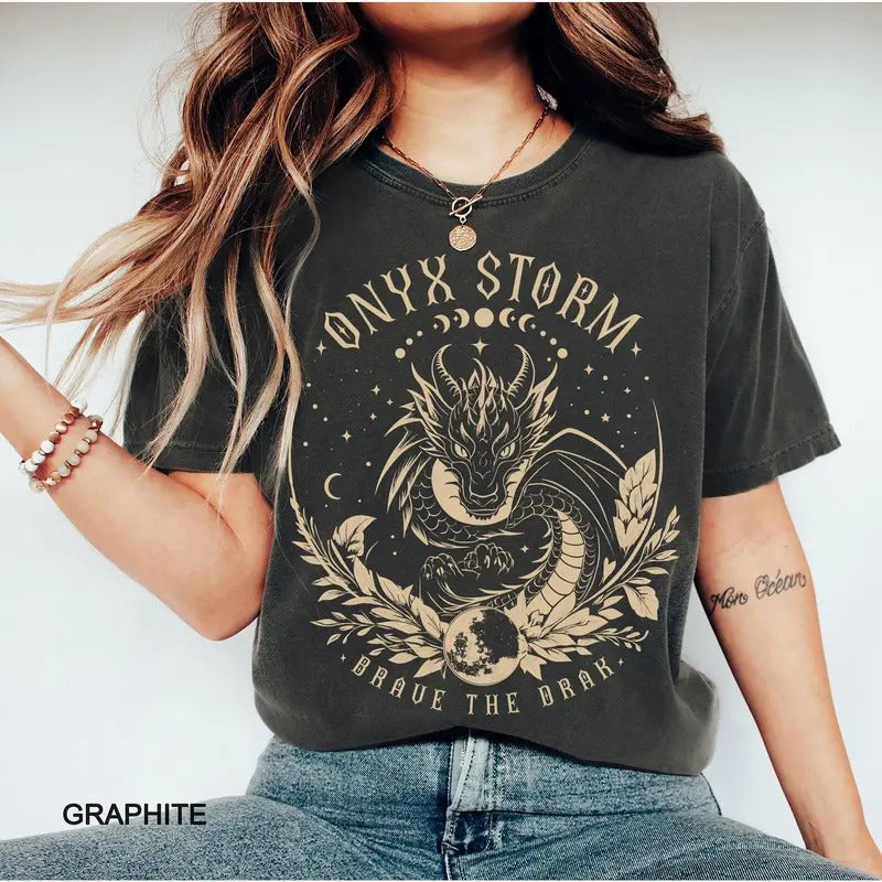 Onyx Storm T-Shirt, Fourth Wing Shirt, Dragon Rider Shirt, Iron Flame Merch, Gift For Book Lover, Bookish Shirt