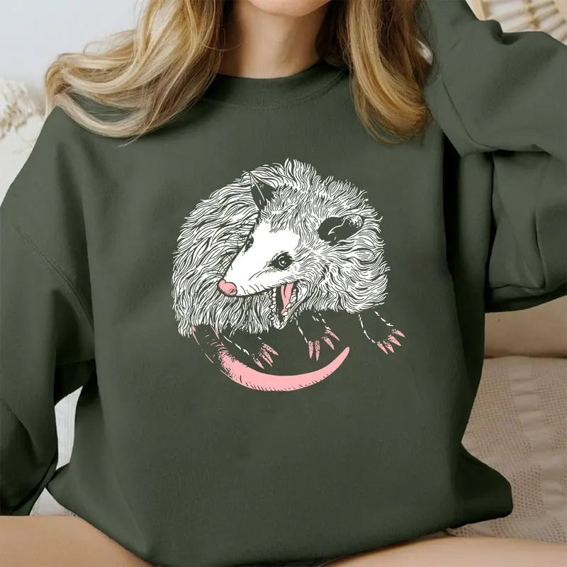 Opossum Sweatshirt, Opossum Lover Shirt, Cute Sweatshirt, Fall Oversized Hoodies