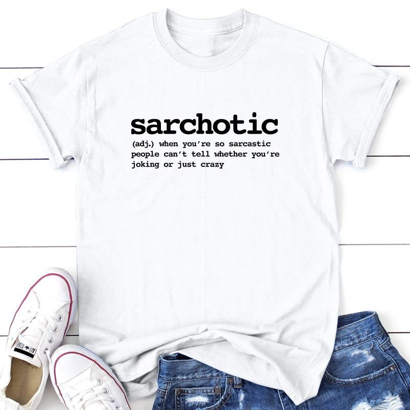 Sarchotic Apparel, Proudly Printed In The USA, Tee, Gray / White / Blue / Orange, #sassy #cute