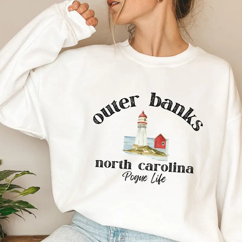 Outer Banks Sweatshirt, Vintage Pogue Life Sweater, Obx North Carolina Shirt. Sweatshirt, Paradise On Earth, Trending