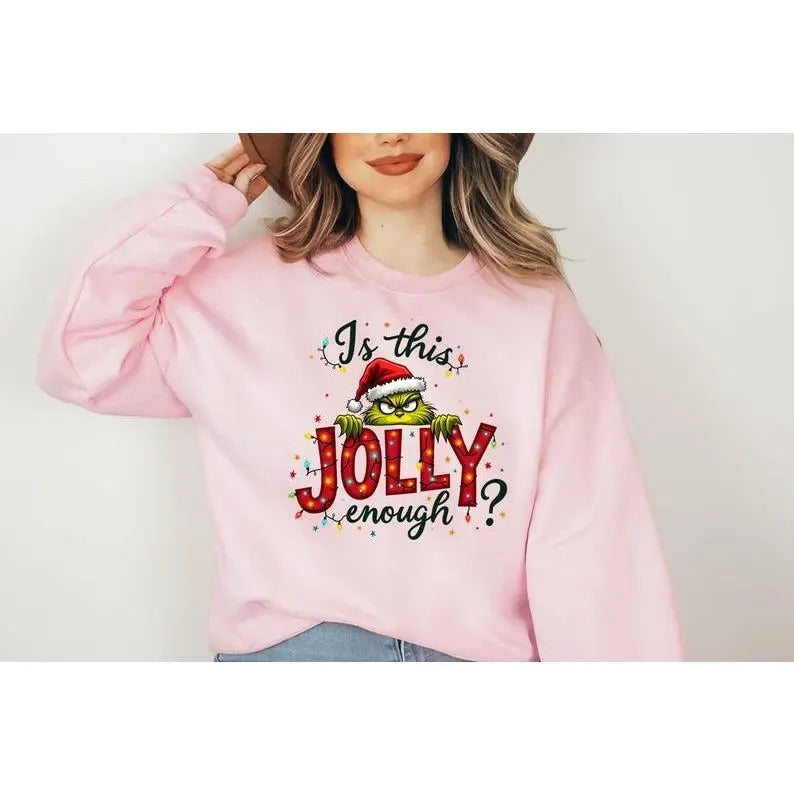 Oversized Is This Jolly Enough Shirt, G!nchmas Christmas Shirt, Christmas Sweatshirt,Funny G!nchmas Shirt,G!nchmas Sweatshirt, G!nchmasmas Shirt,Christmas Tee