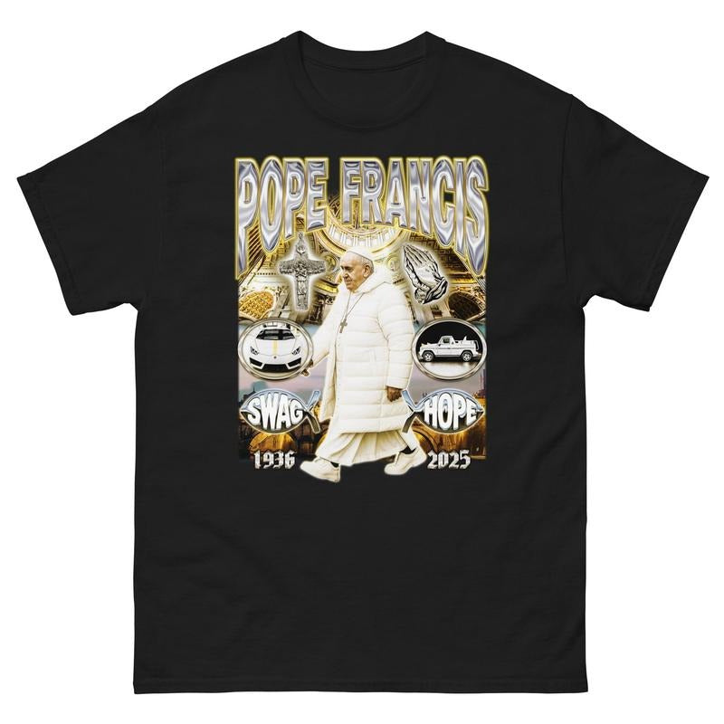 POPE FRANCIS T-Shirt, Pope Francis the head of the Catholic Church Homage T-shirt, Pope Francis Vintage Merch