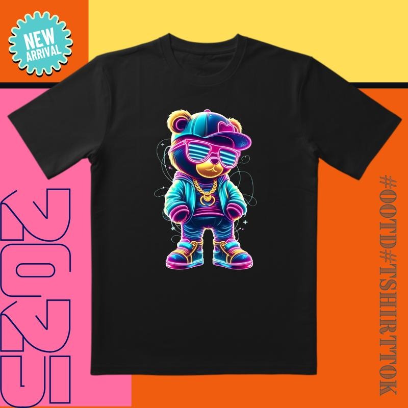Bear Party Tee | 3D Embossed Bear Hat | Streetwear/Date Night/Party Masterpiece