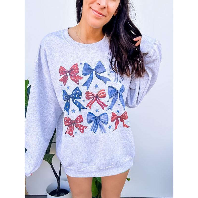 Patriotic Bows Graphic Top