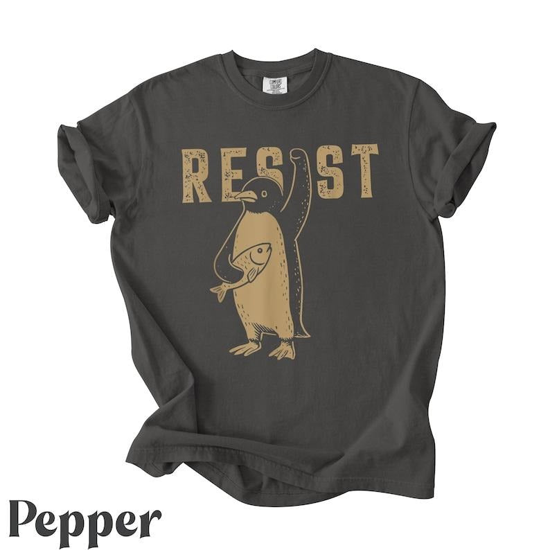 Penguins Resist Shirt, Penguins Against Tariffs Shirt, Funny Anti DT Shirt, Resist Shirt