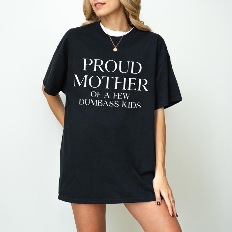 Proud Mother Of A Few Dumbass Kids Shirt Womens T Shirt Funny Mom Shirt Gift For Mom Unisex Shirt Dumbass, Premium Mens Womens Unisex Shirt