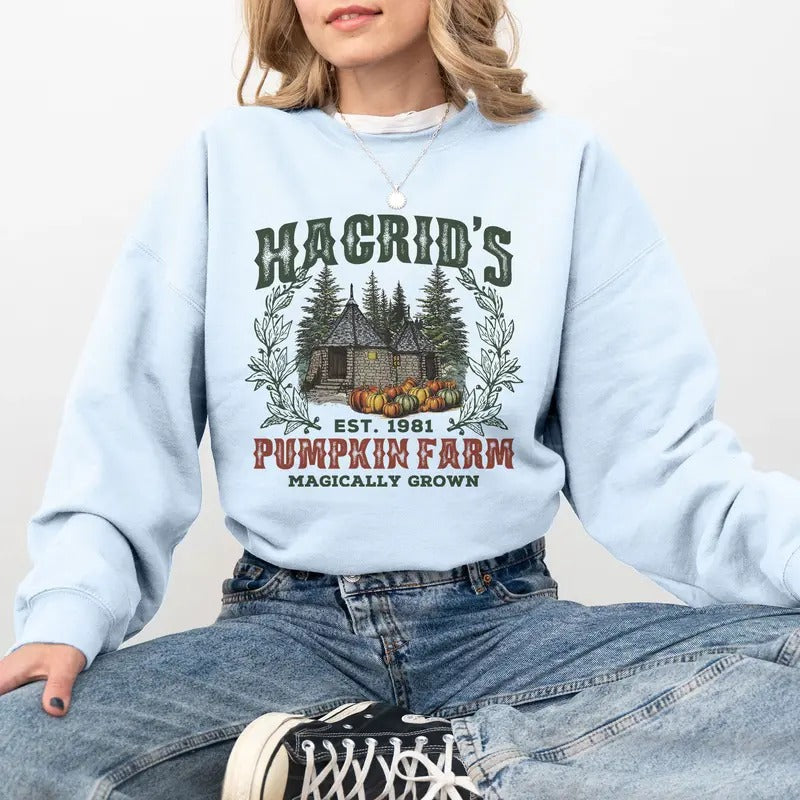 Pumpkin Farm Sweatshirt, Pumpkin Crewneck, Halloween Cartoon, Halloween Gifts, Vintage Halloween Tshirt, Sweatshirt, Hoodie, Cozy Seasonal Clothing