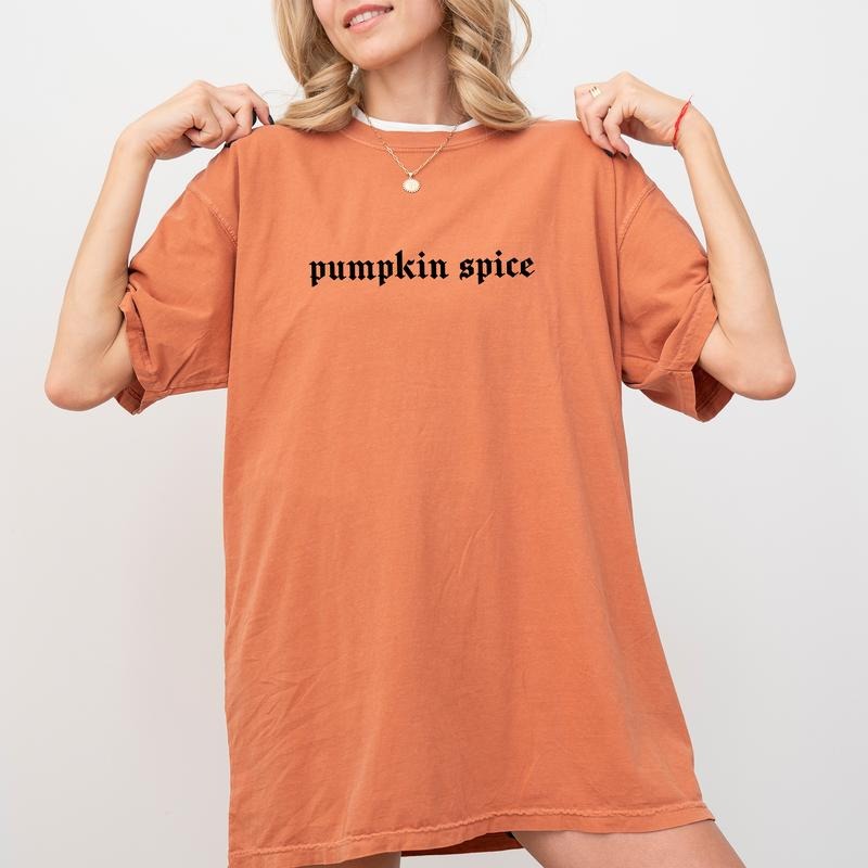 Pumpkin Spice Tee, Vintage Fall Unhinged Shirt, In My Pumpkin Spice Era T-shirt, Pumpkin Spice Everything Nice Tee, Pumpkin Spice Social Club Tee, Fall Outfits, Comfy Fabric Graphic Tee, Women's Tops, Womenswear, Cotton Fabric Relaxed Fit Chic Style
