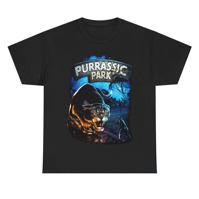 Purrasic Park (Jurrasic Park) Funny Cat Meme Unisex T-shirt
