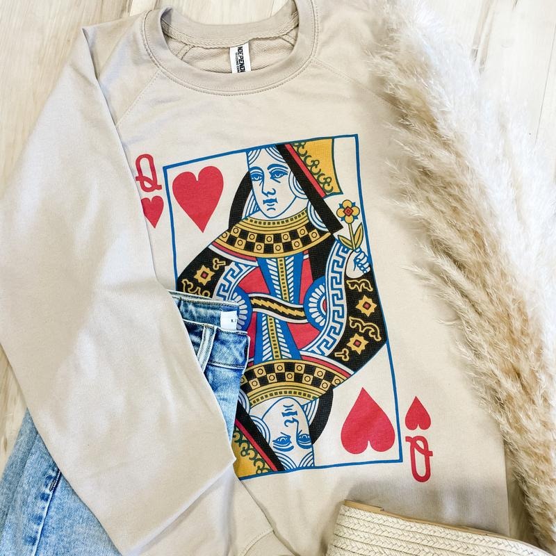Queen Of Hearts Graphic Sweatshirt