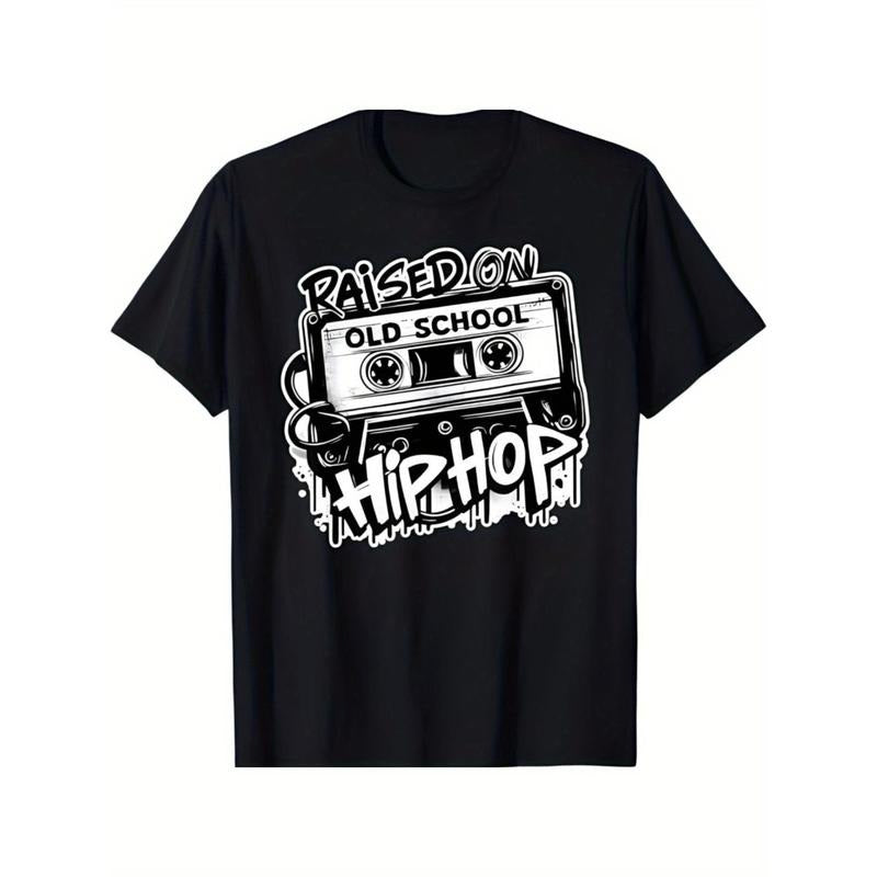 RAISED ON OLD SCHOOL HIP HOP Anniversary Cassette Graffiti T-Shirt All-Season Family T-shirt Made in USA