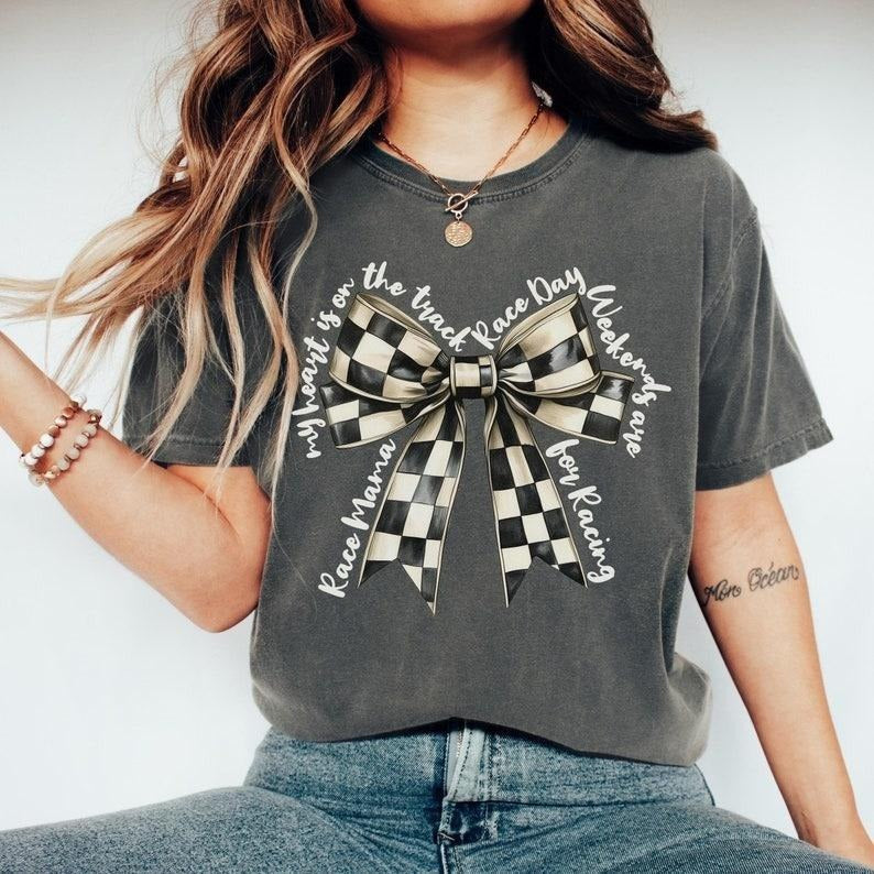 Racing Mom Shirt, Motocross Shirt, Coquette Bow, Drag Racing, Race Day, Motorsports, Race Mama, Dirt Bike, Moto Mom Gift, Gifts for Mom