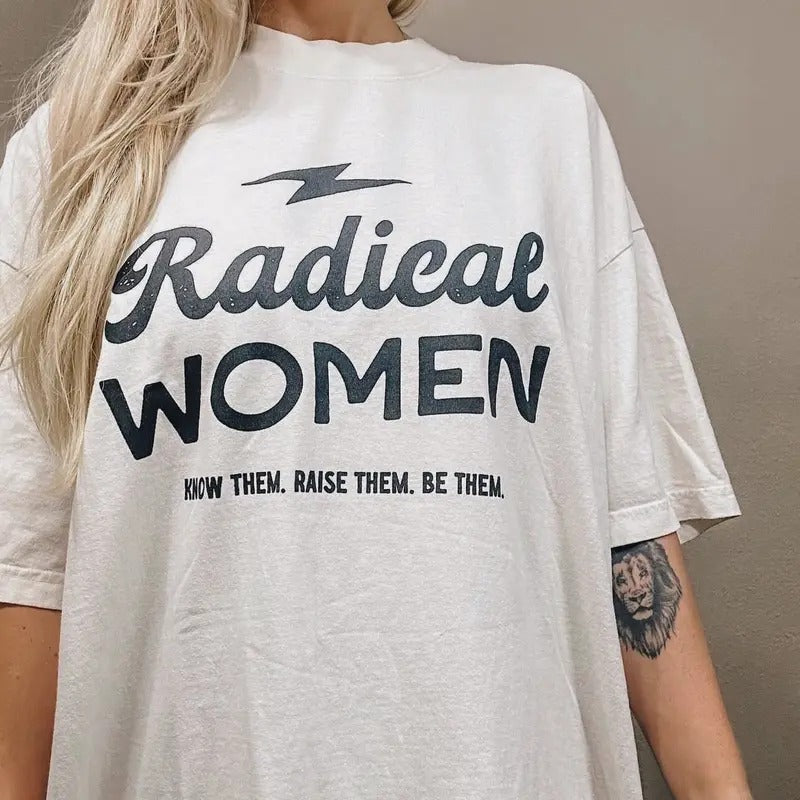 Radical Woman Feminist Empowering Graphic Tee Retro Graphic Tee Grunge Hippie Boho Graphic