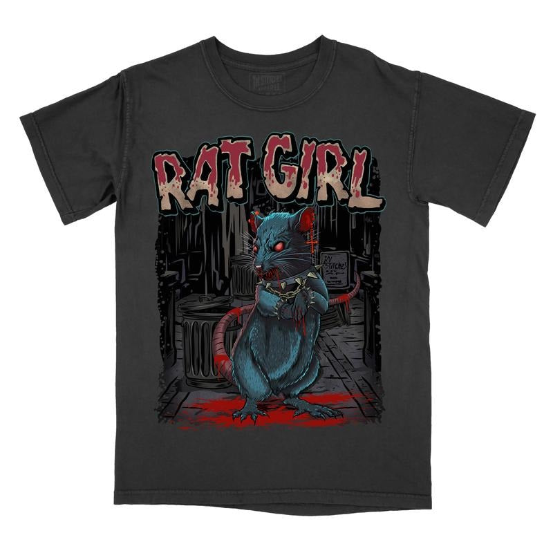 Rat Girl Comfort Colors Graphic Tee, Tshirt, Spooky Tee Womenswear Streetwear