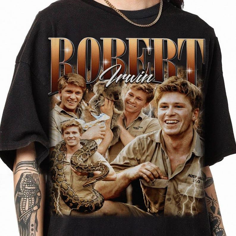 Retro 90s Robert Irwin Zookeeper Bootleg Shirt, Vintage Robert Irwin Fan Gift,Gift For Her