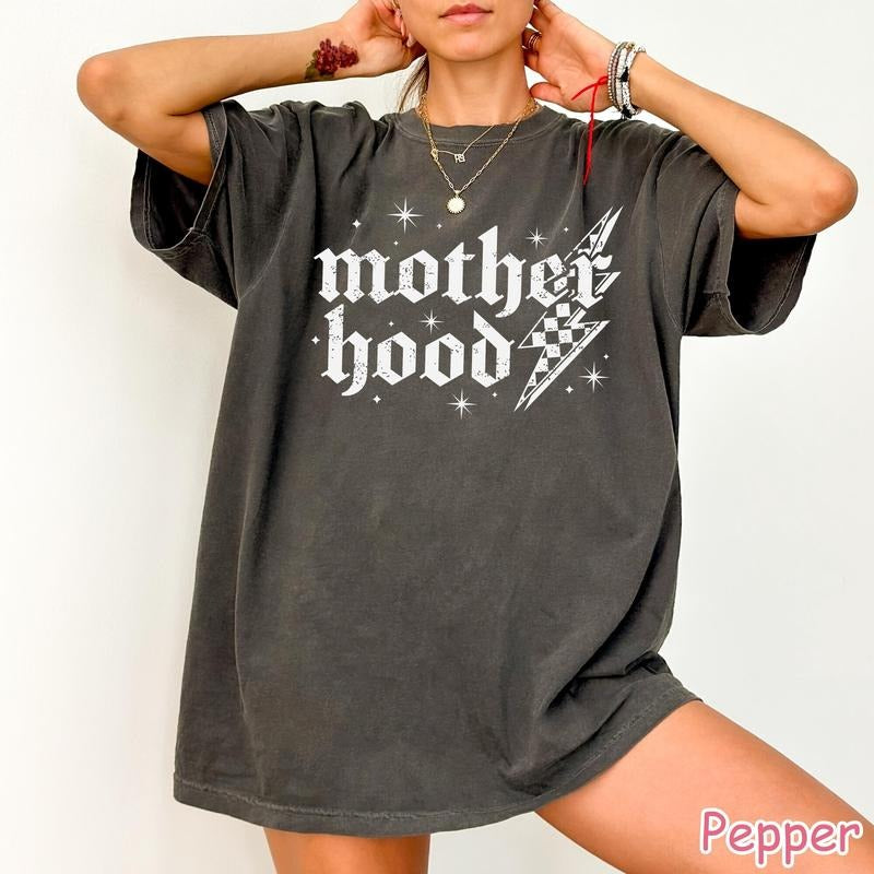 Retro Checkered Motherhood Shirt, Cute Mother Hood Shirt, Trendy Mama Tshirt, Mom Graphic Tee, Cool Mom Club Gift