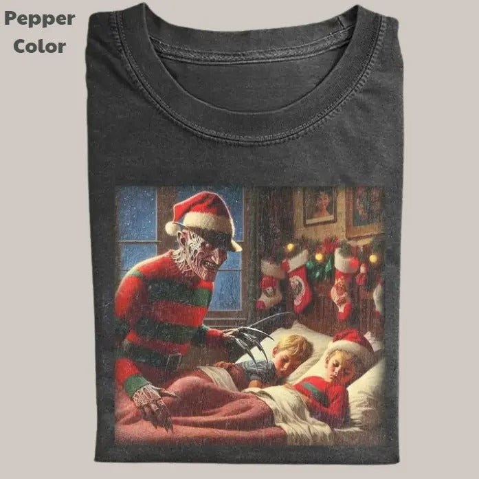 Retro Funny Christmas Vintage Tee, Freddy T-Shirt, Movies Graphic Tee, Unisex Meme Cringe Funny Dumb Shirt, Menswear Womenswear Streetwear