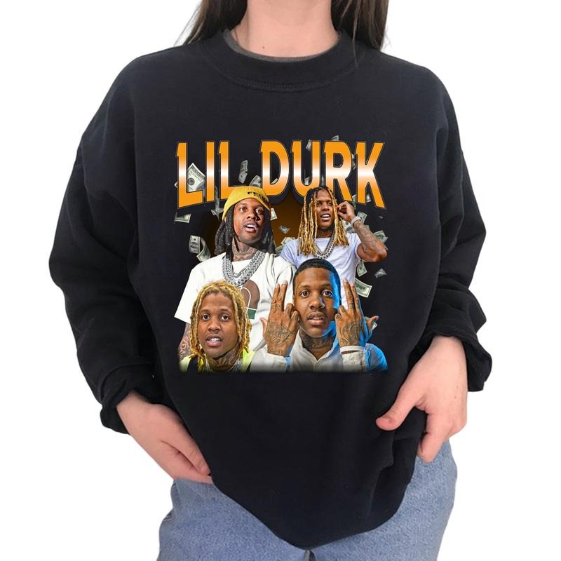 Retro LIL DURK Unisex T Shirt, Vintage Lil Durk Sweater, Retro Lil Durk Graphic Hoodie shirts Hiphop