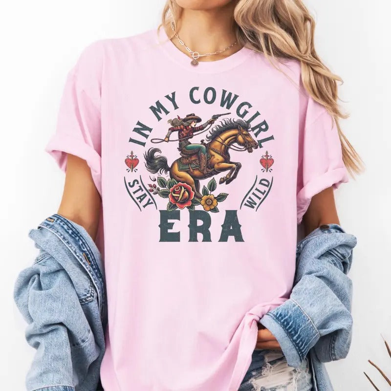 Retro Western Cowgirl Shirt, In My Cowgirl Era, Vintage Cowgirl Shirt, Retro Rodeo, Country Western Aesthetic Tee