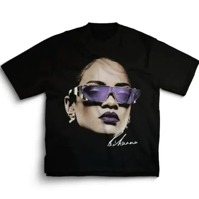 Rihannaa Big Face Tshirt, Vintage Hip Hop Retro Style 90s Tee