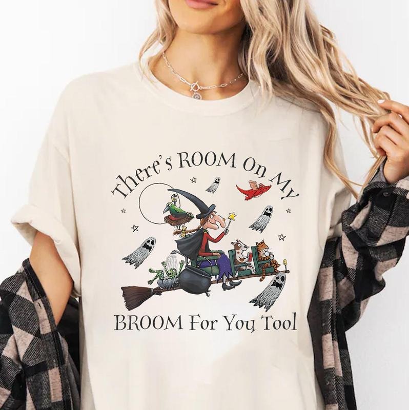 Room on My Broom Halloween Shirt, Funny Halloween Witch Shirt, Halloween Costume, Broom for You Tee Shirt, Spooky Cute Tee for Witch Lovers