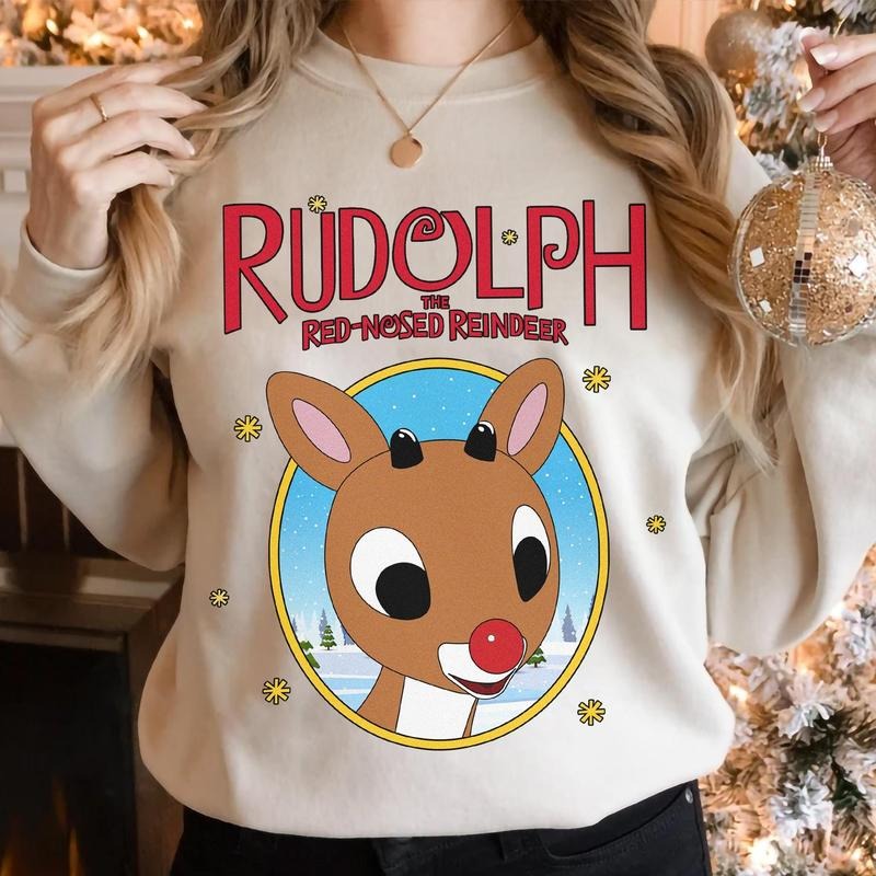 Rudolph the Red-nosed Reindeer Christmas Sweatshirt, Rudolph Xmas Shirt, Christmas Movie Shirt, Holiday Family Matching Sweatshirt , s Family Sweatshirt, Christmas Party Gift, Christmas 90s Movies Lovers TShirt, Merry Christmas Gift