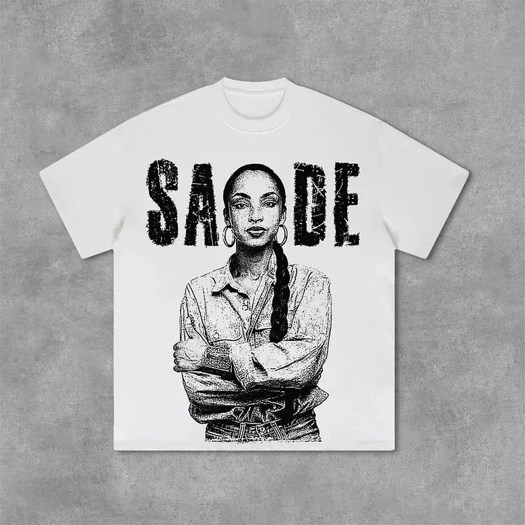 Sade Adu Graphics Print Cotton T-Shirt, S to 4XL, Menswear