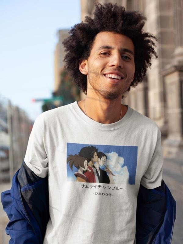 Samurai Champloo T-shirt | Cool Anime Graphic Tee | Mugen Jhin and Fuu