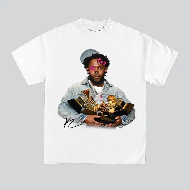 Say Drake K Dot Kitty Super Star Graphic Rap Tee Shirt 5x cahmps Top Streetwear New Design Halftimee
