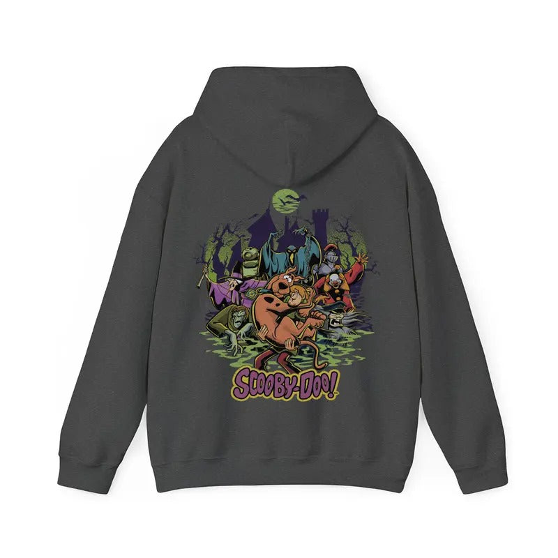 Scooby Shirt, 90s Horror Movie Hoodie, Retro Halloween Hoodie, Scoobydoo Hoodies, Horror Movie Character Tee, Unisex Classic Cotton with Graphic Print in All Sizes, For Men, For Women