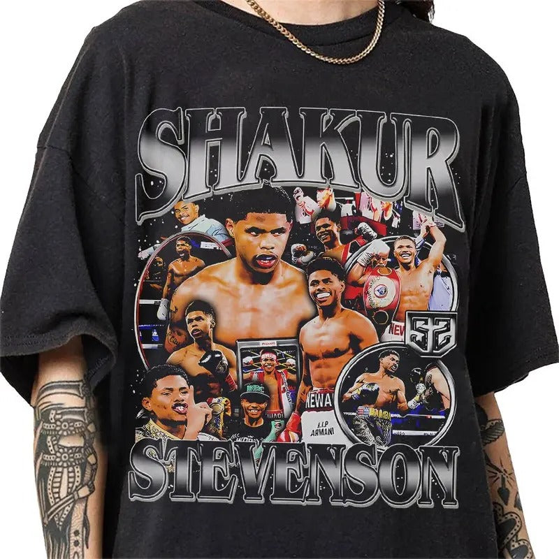 Shakur Stevenson 90s Vintage Bootleg Style T-Shirt, Classic Retro Graphic Unisex Tee Gift For Men and Women