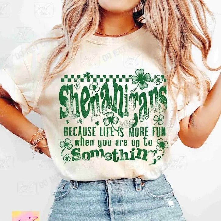 Shenanigans Shamrock St Patricks tshirt-sweatshirt-hoodie, Funny St Patricks saying Clover tshirt, Retro Shenanigans hoodie, Funny Irish sweatshirt, Trendy Patty's Day tshirt