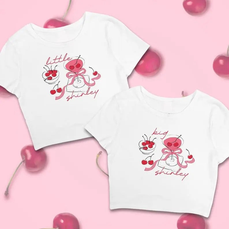 Shirley Found my Little Big & Little Baby Tee, Cherry Aesthetic Sorority Reveal, Big Little Baby Tee, Trendy Big Little Family Baby Tee, Gift For Her, Classic Fabric