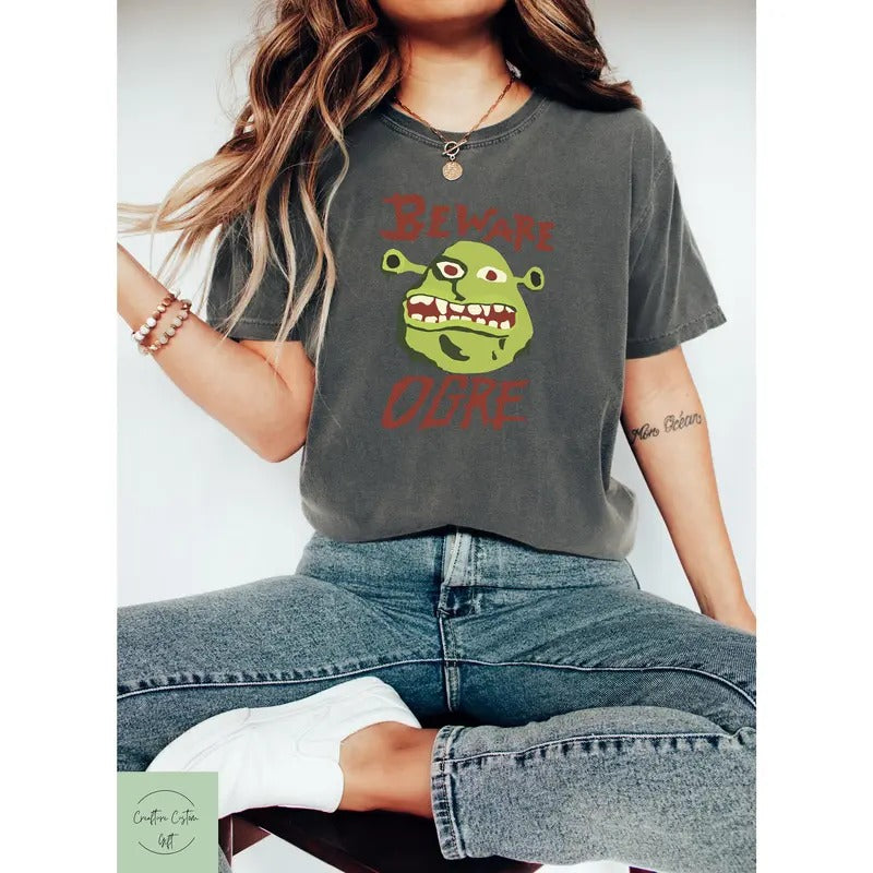 Shrek Shirt, Halloween Shirt, Beware Ogre Shirt, Shrek Movie, Halloween Costume, Shrek Costume, Characters, , Ogre