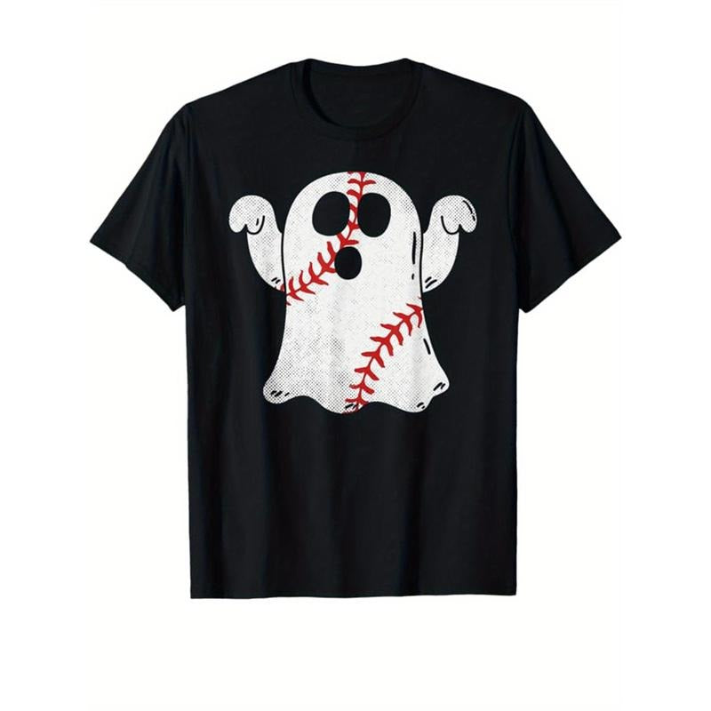 Skeleton Print Men's Cotton T-shirt, Graphic Tee Men's Outdoor Clothes, Men's Halloween Clothing, Casual Short Sleeve Crew Neck T-shirt, Tops For Men, Gift For Men made in usastyle{n002}21