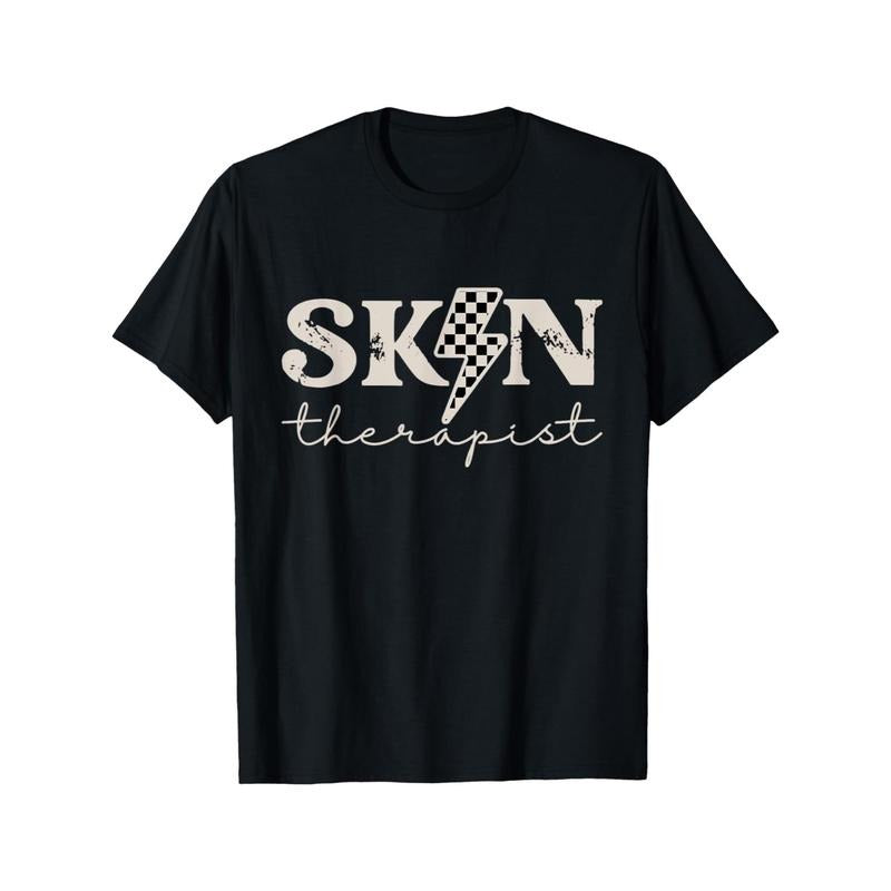 Skin Therapist Graphic Tee - Soft Cotton, Relaxed Fit with Fun Skincare Design - Ideal for Estheticians & Beauty Enthusiasts Made in USA