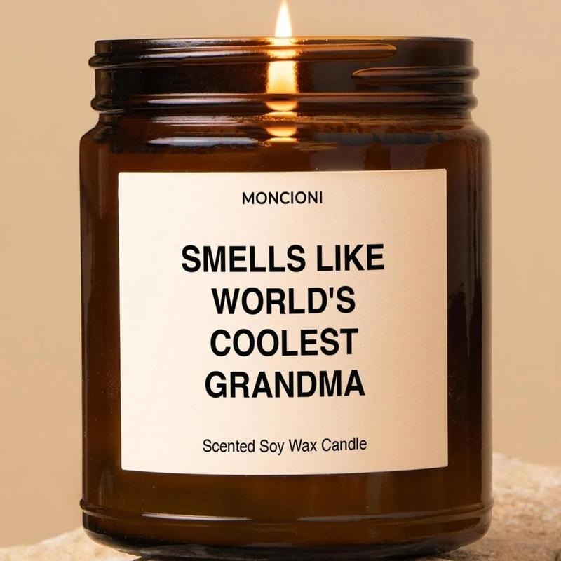 Smells Like World's Coolest Grandma Candle, Funny Grandma Gift, Best Grandmother