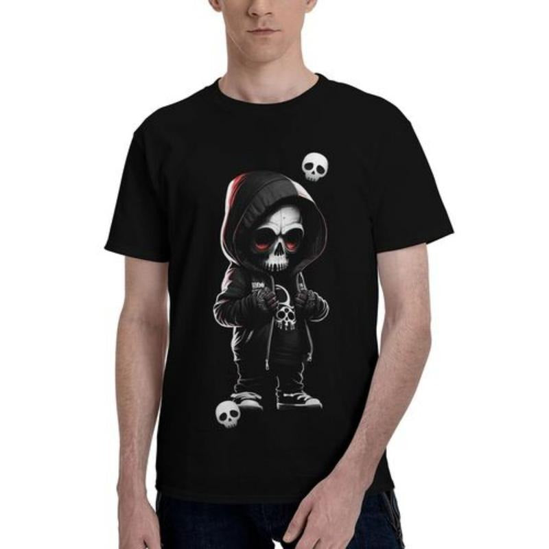 Smoke Pattern Graphic T-Shirt - Classic Crew Neck, Ultra Comfy, Unique Design, Perfect For Men Summer Casual Wear, Daily Vacation Resorts, And Outdoor Adventures Made In USA