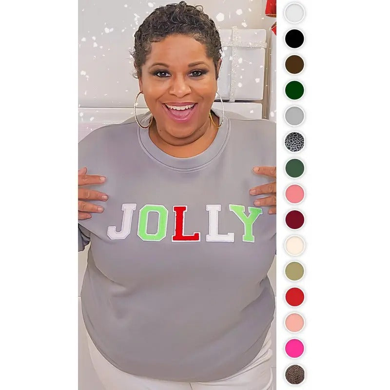 Soft Chenille Jolly Graphic Sweatshirt