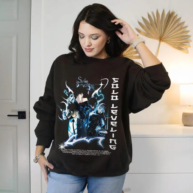 Solo Leveling Newest Graphic Designs Shirt, Streetwear Japan Style, Jinwoo Sung Season 2, Cozy Fit, Perfect for Any Season, Soft