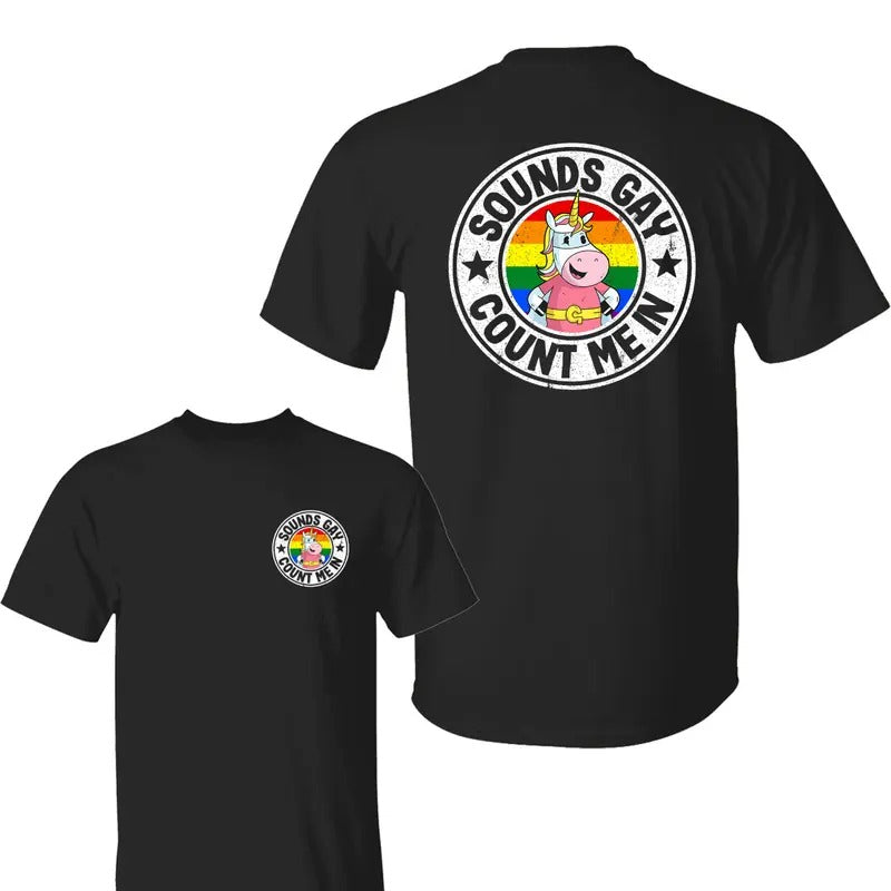 Sounds G Count Me In Shirt, Casual Short Sleeve Crew Neck T-Shirt for Summer, Graphic Tee Men's Top for Daily Wear