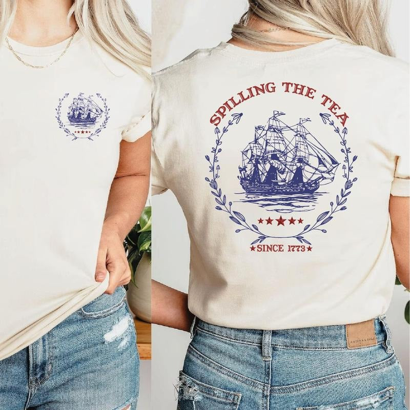 Spilling The Tea Since 1773 T Shirt Hoodie Sweater 4th Of July Shirt Patriotic Shirt Usa Shirtfourth Of July Shirt American Shirt Vlb480