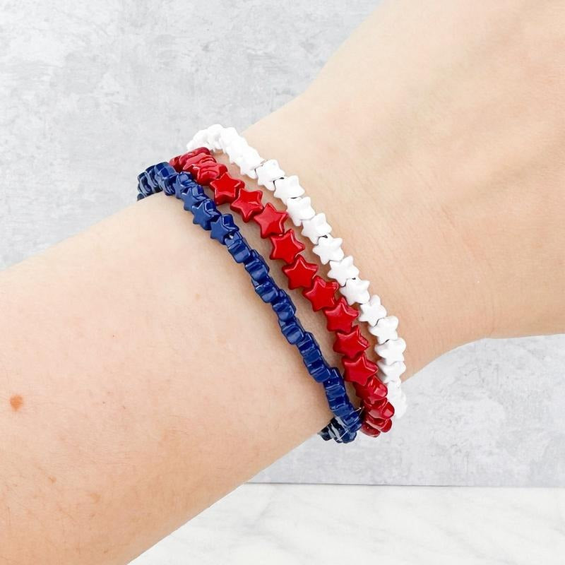 Star Bead USA Bracelet Set